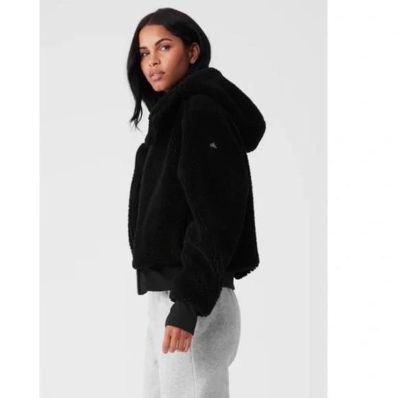 Alo Yoga Foxy Sherpa Jacket Black S - Picture 2 of 15